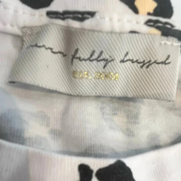 Never Fully Dressed Leopard Print T-shirt, White, Size M - Picture 4 of 8